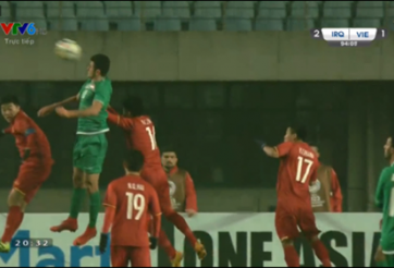 Lợi thế chiều cao, U23 Iraq có bàn thắng khó đỡ