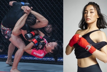 Nữ võ sĩ kiêm người mẫu Thái Lan hạ đối thủ bằng đòn thế lạ