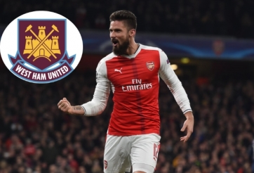 West Ham tính 'cuỗm' Giroud khỏi Arsenal