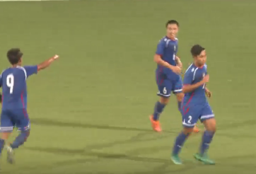 Cầu thủ U19 Việt Nam kiến tạo đẹp mắt giúp Đài Loan ghi bàn