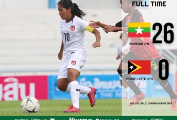 VIDEO: U15 Myanmar hủy diệt Đông Timor với tỉ số 26-0