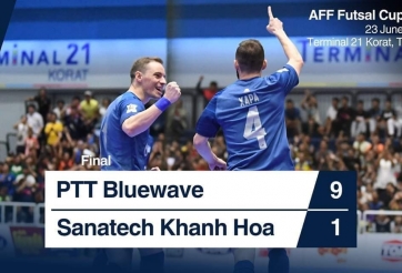 VIDEO: Đại diện Futsal Việt Nam bị người Thái hủy diệt với tỉ số 9-1