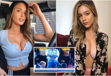 Hai hotgirl vạch áo khoe vòng 1 trên sân bóng và cái kết bất ngờ