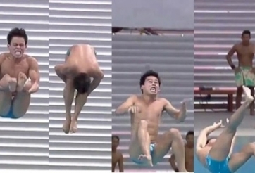 VIDEO: 'Cười vỡ bụng' với màn nhảy cầu thảm hoạ của VĐV Philippines