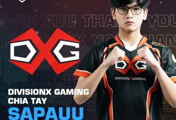 PUBG: DivisionX Gaming bất ngờ chia tay Sapauu