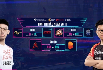 Lịch thi đấu AIC Liên Quân Mobile 2020 hôm nay 26/11
