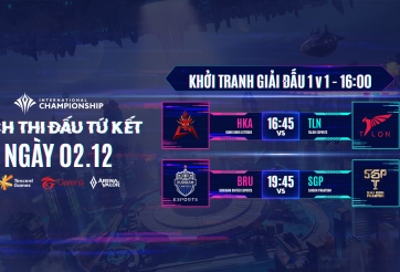 Lịch thi đấu AIC 2020 Liên Quân Mobile hôm nay 2/12