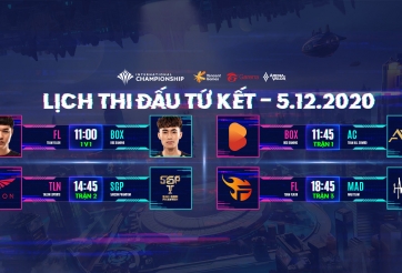 Lịch thi đấu AIC 2020 Liên Quân Mobile hôm nay 5/12