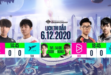 Lịch thi đấu AIC Liên Quân Mobile 2020 hôm nay 6/12