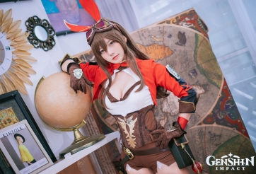 'Bỏng mắt' với bộ ảnh cosplay Amber trong Genshin Impact