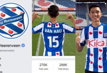 Heerenveen’s Facebook page soars after Doan Van Hau’s transfer