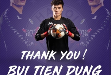 Hanoi FC goalkeeper Bui Tien Dung officially leaves for Ho Chi Minh City FC