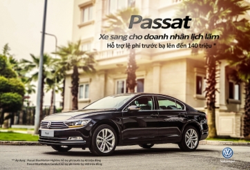 Ưu đãi lên đến 140 triệu đồng cho Volkswagen Passat