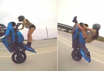 VIDEO: Những pha 'bốc đầu' xe phân khối lớn của các mỹ nhân trong làng moto biểu diễn trên thế giới