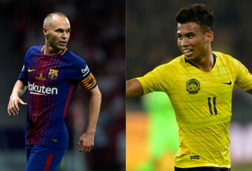 Trụ cột Malaysia lu mờ trước đẳng cấp của Iniesta ở cúp C1 châu Á
