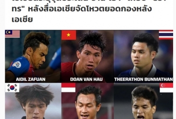 Báo Thái Lan: 'Đoàn Văn Hậu là hậu vệ xuất sắc nhất châu Á'