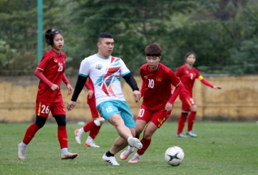 Tuyển nữ Việt Nam thắng đậm đội cựu cầu thủ Hà Nội