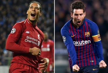 Messi dâng 'Quả bóng vàng' cho Van Dijk 