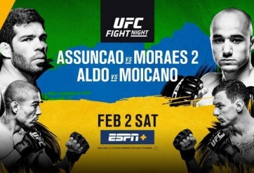 UFC Fortaleza: Moraes 'phục hận' Assuncao, Aldo có cú KO thứ 2 liên tiếp