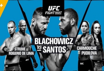 Lịch thi đấu UFC Prague: Thiago Santos vs Jan Blachowicz 
