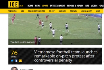 Báo chí thế giới châm biếm sự cố trên sân Thống Nhất ở V-League