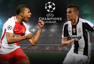 Lịch thi đấu bóng đá cúp C1 hôm nay: Monaco vs Juventus