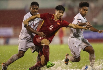 U22 VN giành ba điểm sau trận thủy chiến với Đông Timor