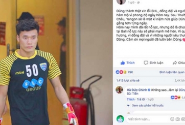 Thủ môn Tiến Dũng xin lỗi sau sai lầm khiến đội nhà thua ngược