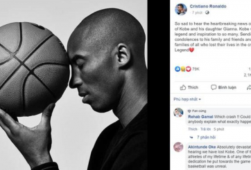 Ronaldo, Messi bàng hoàng vì sự ra đi của Kobe Bryant