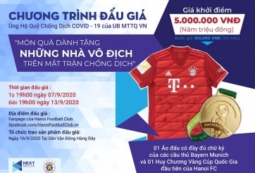 Áo đấu của Bayern Munich và HCV Cúp Quốc gia 2019 được đấu giá lên tới 100 triệu