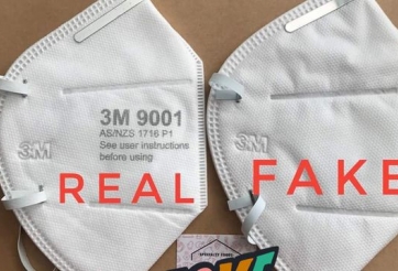 Khẩu trang 3M chống virus thật và giả: 3 mẹo để nhận biết