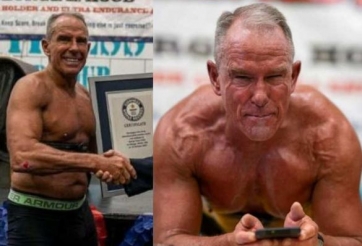 Cụ ông 62 tuổi giữ Plank được 8 tiếng, lập kỷ lục thế giới