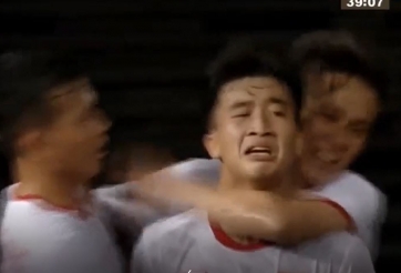 Cầu thủ U22 Việt Nam khóc như mưa sau khi ghi bàn