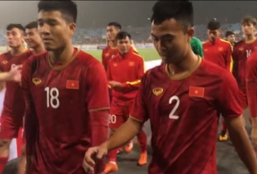 VIDEO: Cầu thủ U23 VN ăn mừng độc đáo, khiêm tốn sau trận thắng Thái Lan
