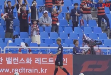 VIDEO: Mỗi pha chạm bóng, Công Phượng lại được CĐV Incheon reo hò tán thưởng