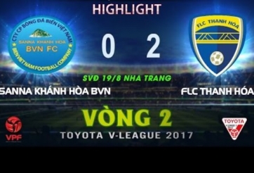 Highlights: Khánh Hòa 0-2 Thanh Hóa (Vòng 2 V-League 2017)