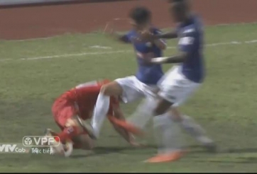 Tổng hợp những pha chơi xấu mà cầu thủ HAGL phải chịu trước Hà Nội FC