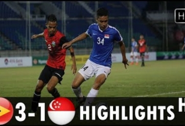 VIDEO: U18 Đông Timor thắng sốc U18 Singapore