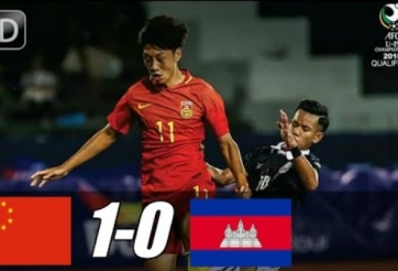 VIDEO: U19 Trung Quốc chật vật đánh bại U19 Campuchia