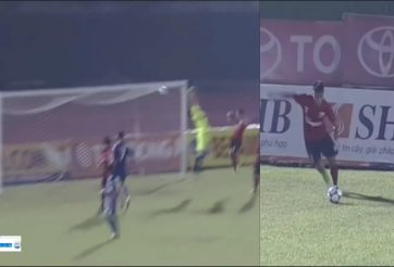 VIDEO: Siêu phẩm sút phạt từ 40m của trung vệ U21 PVF