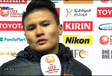 Quang Hải trả lời phỏng vấn sau trận đấu nghẹt thở trước U23 Syria