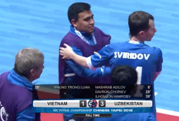 Video Futsal: Việt Nam - Uzbekistan (Tứ kết giải VĐ châu Á)