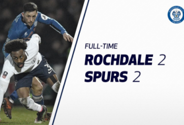 Highlights: Rochdale 2-2 Tottenham (Vòng 1/8 FA Cup)