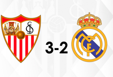 Highlights: Sevilla 3-2 Real Madrid (Vòng 34 La Liga)
