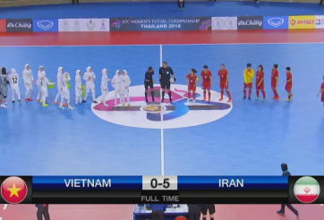 Video Futsal: Nữ Việt Nam 0-5 Nữ Iran (Bán kết châu Á 2018)
