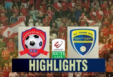 Highlights: Hải Phòng 2-0 Thanh Hóa (Vòng 12 V-League 2018)