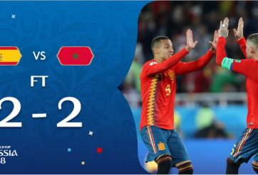 Highlights: Tây Ban Nha 2-2 Ma Roc (Bảng B World Cup 2018)