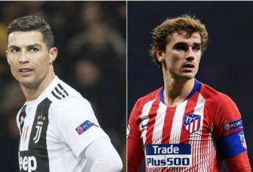 Juventus vs Atletico: Ronaldo so tài với Griezmann