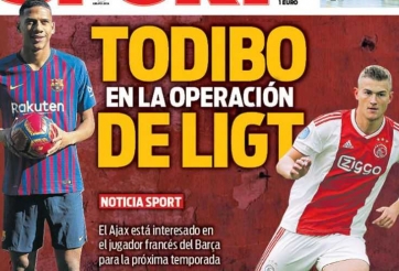 Chuyển nhượng tối 25/3: Ajax muốn hậu vệ Barca thay De Ligt