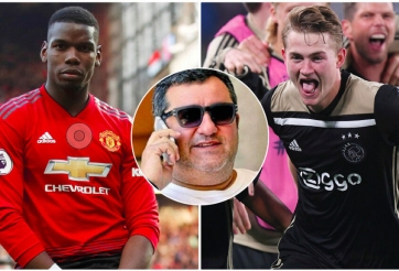 Pogba, De Ligt bỗng mắc kẹt vì 'siêu cò' Raiola lĩnh án phạt 